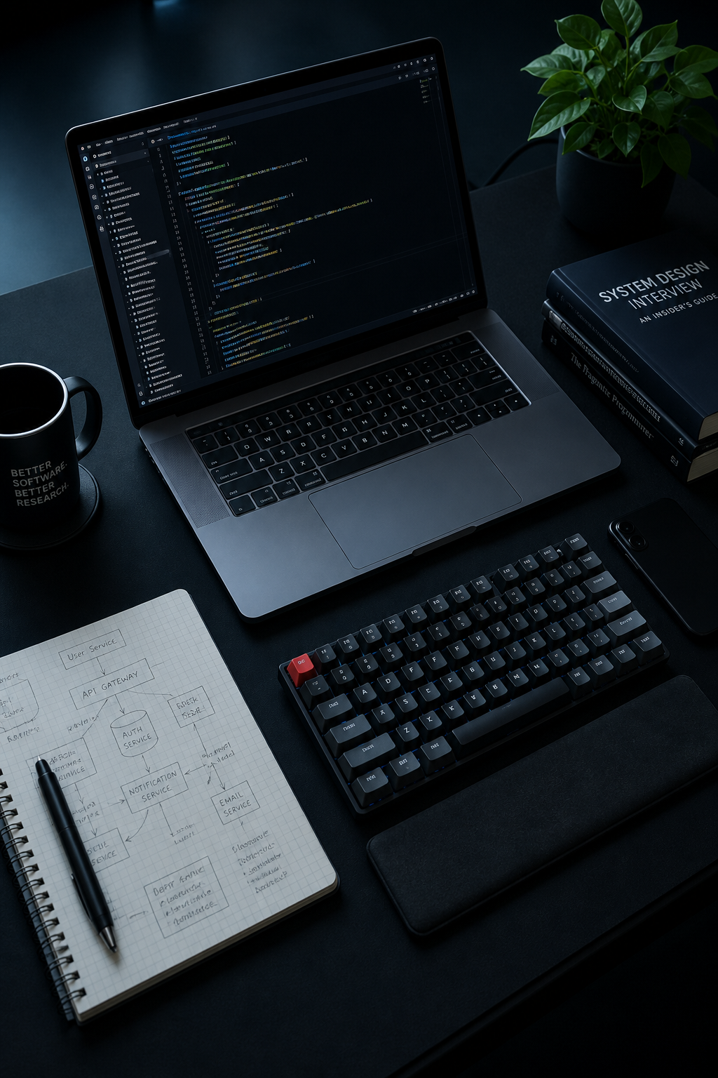 Professional tech workspace
